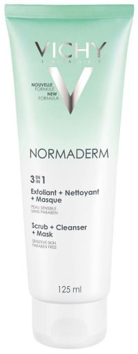 Normaderm 3 in 1 Scrub + Cleanser + Masker 125 ml