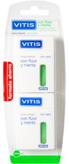 Vitis Dental Tape met Fluor en Munt 2x50 ml