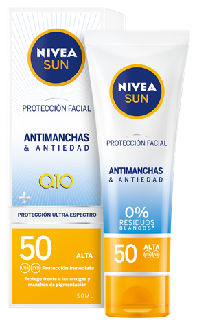 Sun Anti-vlek &amp; Anti-aging UV Gezichtsbescherming Q10 SPF 50+ 50 ml