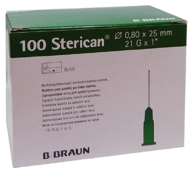 Groene Sterican-naalden 25x8 mm 1 100 stuks