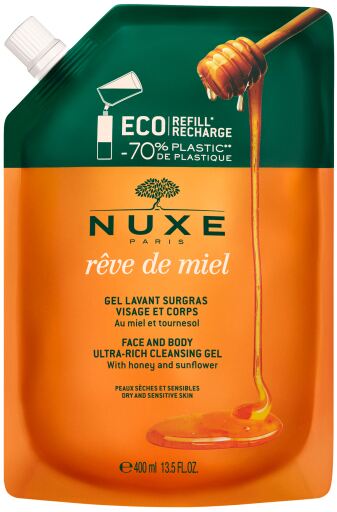 Rêve de Miel Eco-Recharge Reinigingsgel voor gezicht en lichaam 400 ml