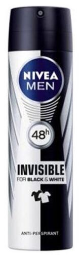 Heren Zwart en Wit Onzichtbare Deodorant Spray 200 ml